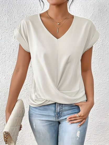 Rut | Damen-Top mit Knoten vorne und V-Ausschnitt