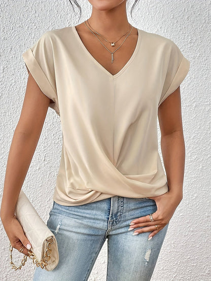 Rut | Damen-Top mit Knoten vorne und V-Ausschnitt