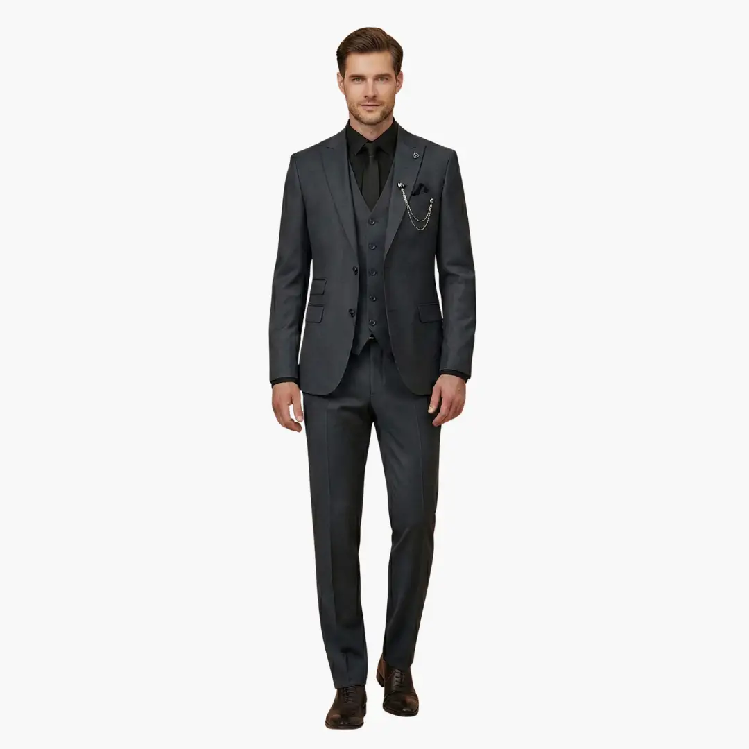 Salvador | Hochzeitsanzug für Herren mit Weste und Revers mit Kerbe  