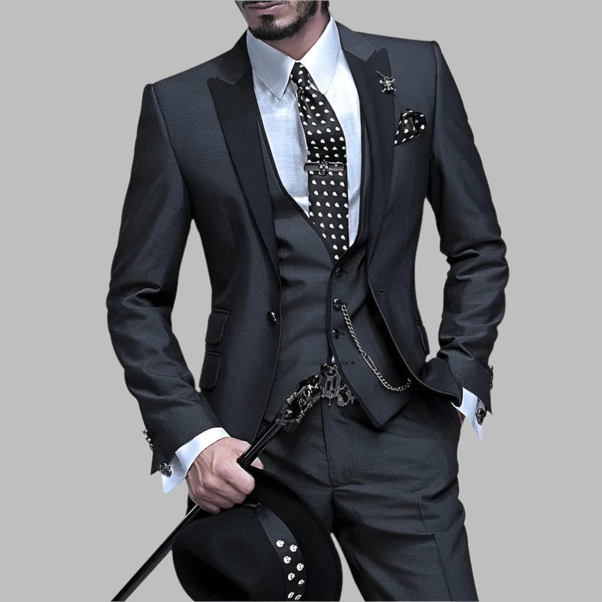 Diego | Dreiteiliger Hochzeitsanzug für Herren mit formellem Design