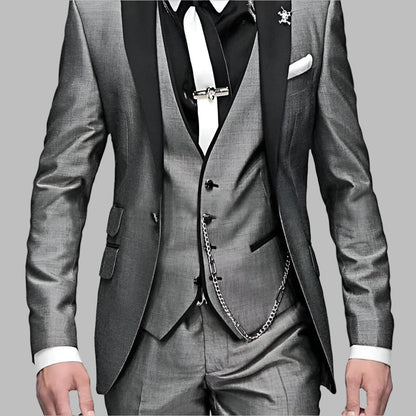 Diego | Dreiteiliger Hochzeitsanzug für Herren mit formellem Design