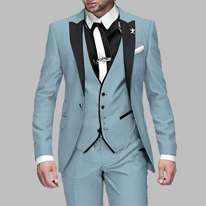 Diego | Dreiteiliger Hochzeitsanzug für Herren mit formellem Design