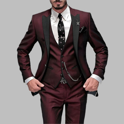 Diego | Dreiteiliger Hochzeitsanzug für Herren mit formellem Design