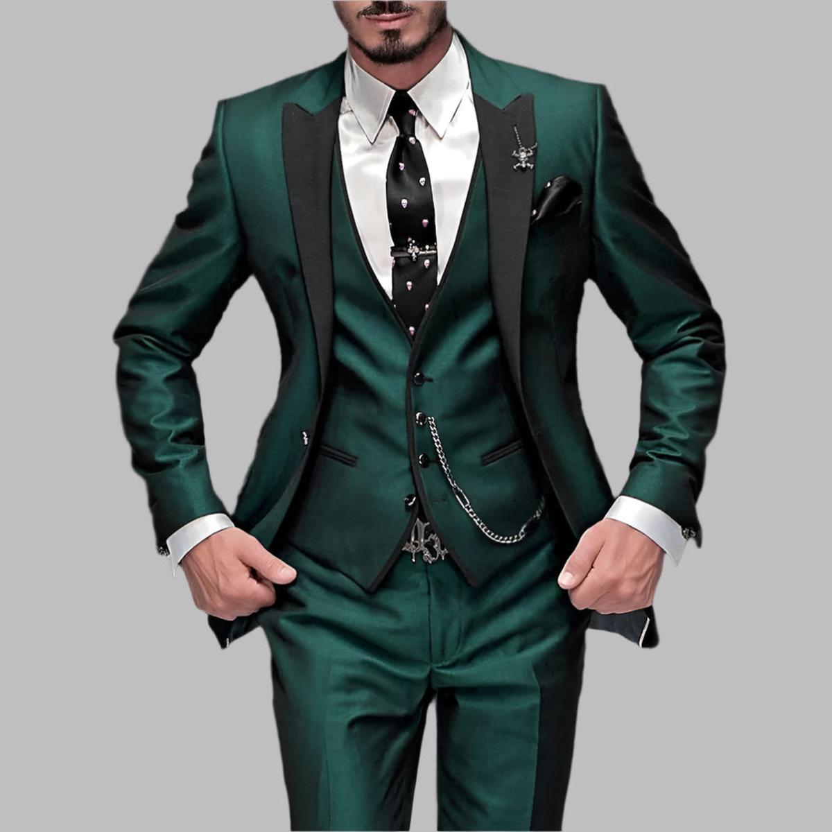 Diego | Dreiteiliger Hochzeitsanzug für Herren mit formellem Design