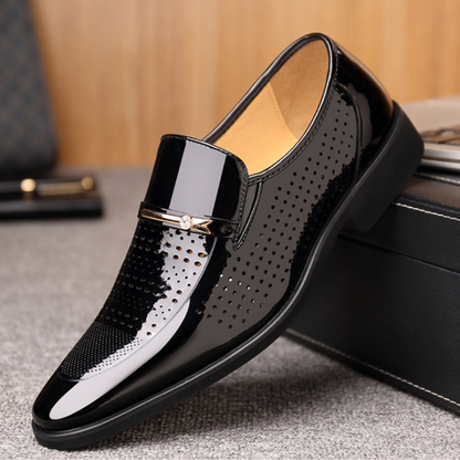Kalem | Elegante Herrenslipper ohne Schnürsenkel mit glänzendem Finish  