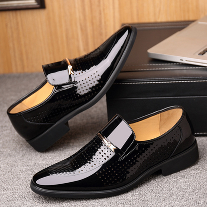 Kalem | Elegante Herrenslipper ohne Schnürsenkel mit glänzendem Finish  