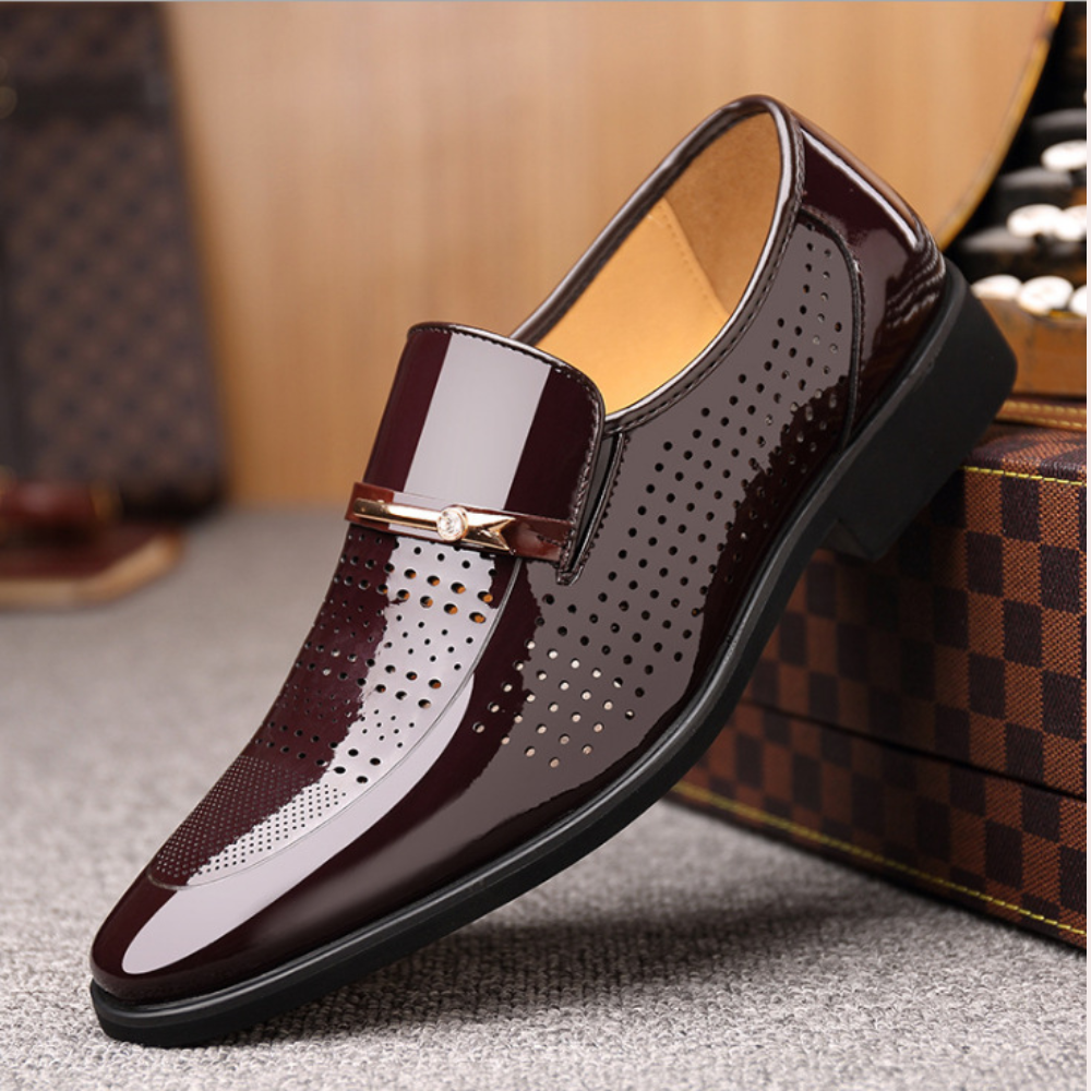 Kalem | Elegante Herrenslipper ohne Schnürsenkel mit glänzendem Finish  