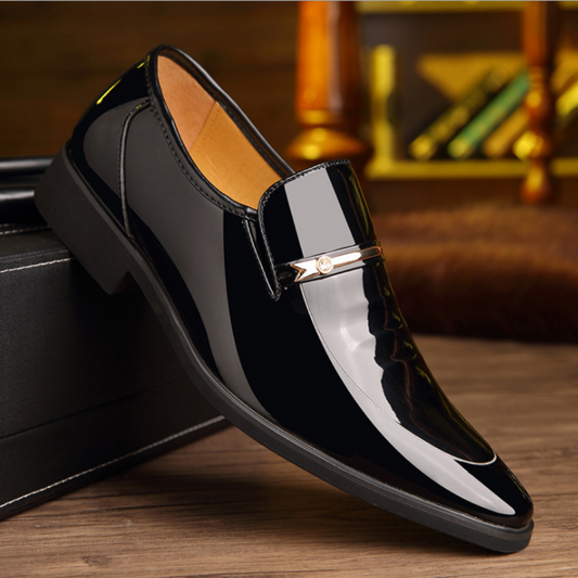 Kalem | Elegant slip-on men's loafers with a shiny finish