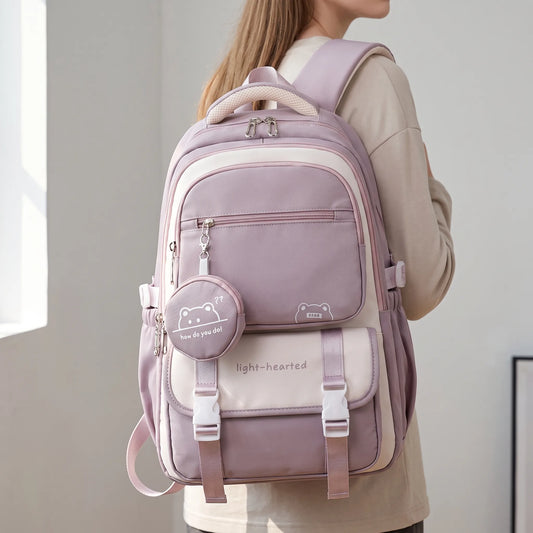 Yani | Mochila escolar con varios bolsillos y compartimento frontal