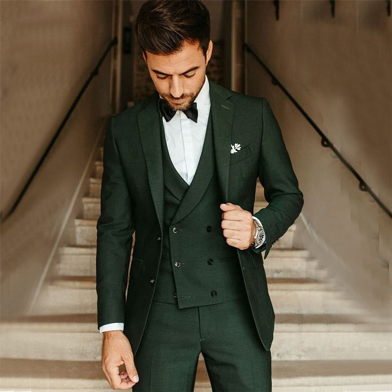 Sergio | Traje para hombre de tres piezas con chaqueta slim y pantalón