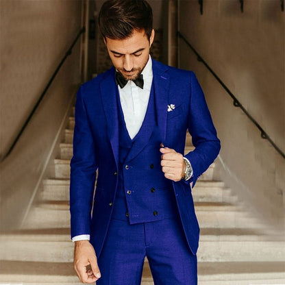 Sergio | Traje para hombre de tres piezas con chaqueta slim y pantalón