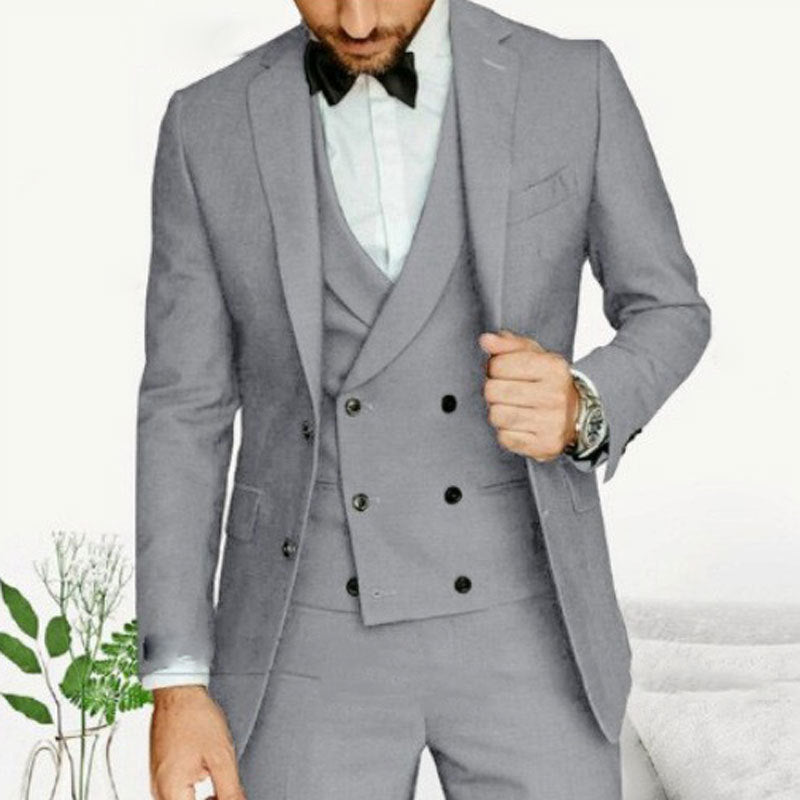 Sergio | Traje para hombre de tres piezas con chaqueta slim y pantalón