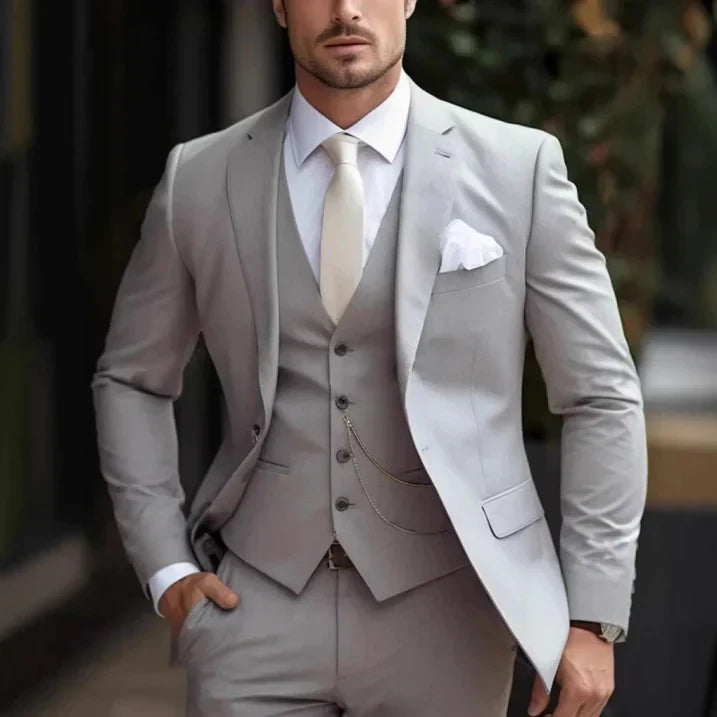 Elian | Dreiteiliger Herrenanzug mit geradem Blazer