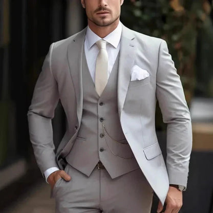 Elian | Dreiteiliger Herrenanzug mit geradem Blazer