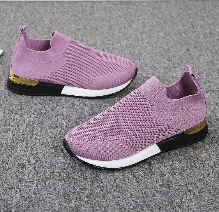 Zuleyka | Women's Slip-On Knit Sneakers with Padded Sole | Flexible