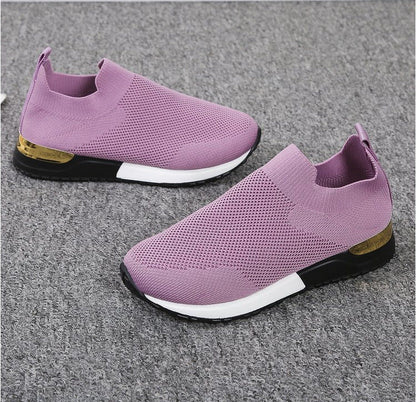 Zuleyka | Women's Slip-On Knit Sneakers with Padded Sole | Flexible