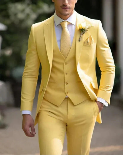 Elian | Dreiteiliger Herrenanzug mit geradem Blazer