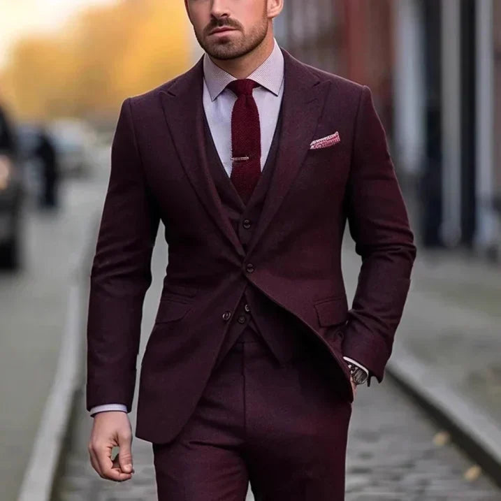 Elian | Dreiteiliger Herrenanzug mit geradem Blazer