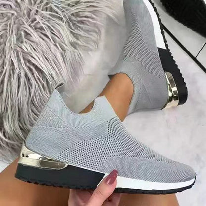 Zuleyka | Women's Slip-On Knit Sneakers with Padded Sole | Flexible