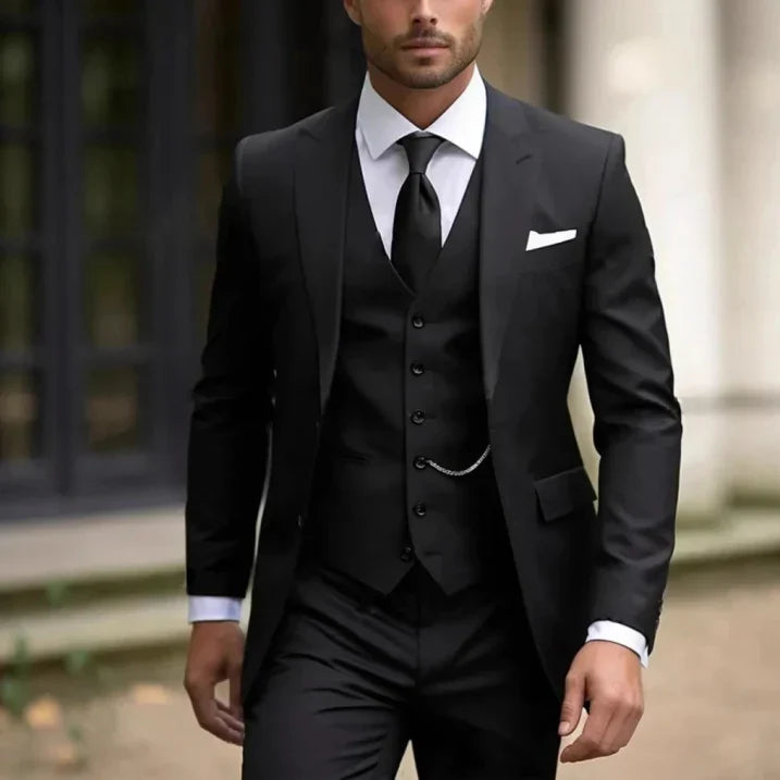 Elian | Dreiteiliger Herrenanzug mit geradem Blazer