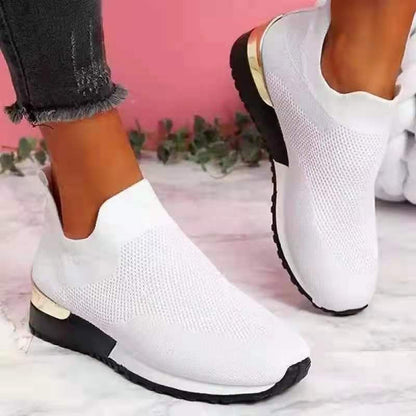 Zuleyka | Women's Slip-On Knit Sneakers with Padded Sole | Flexible