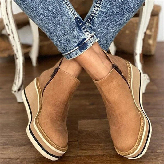 Ciriela | Botas impermeables para mujer con cremallera lateral y suela gruesa | Resistentes