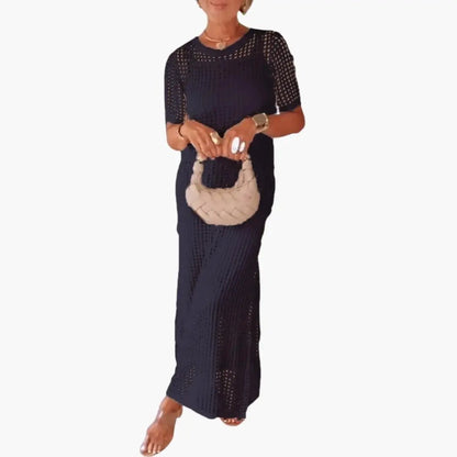 Sonia | Vestido largo para mujer con calados y forro