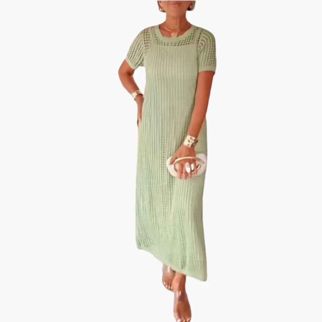Sonia | Vestido largo para mujer con calados y forro