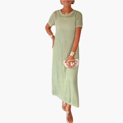 Sonia | Vestido largo para mujer con calados y forro