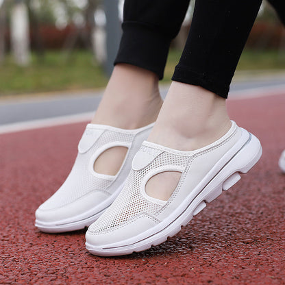 Alba | Zapatillas de casa ortopédicas con malla y suela gruesa