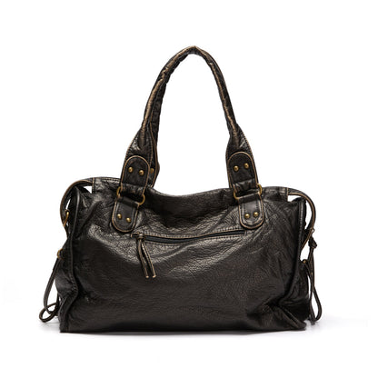 Raquel | Bolso Grande de Hombro con Bolsillos y Cremallera