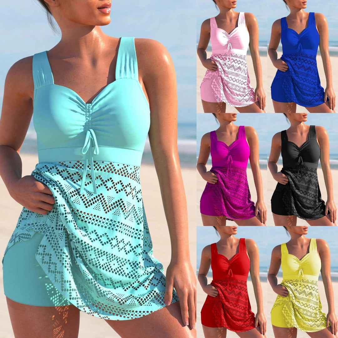 Alicia | Swimsuit with shorts and adjustable drawstring