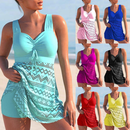 Alicia | Swimsuit with shorts and adjustable drawstring