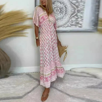 Nerisa | Robe maxi à imprimé et style bohème