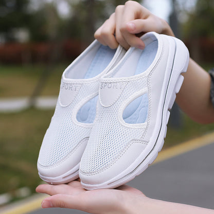 Alba | Zapatillas de casa ortopédicas con malla y suela gruesa
