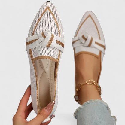 Lunara | Mocassins confortables pour femmes à bout pointu avec nœud | Modernes