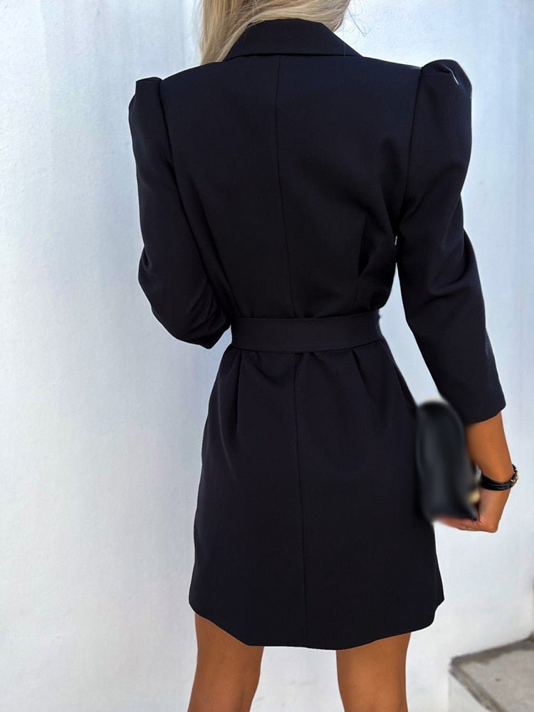 Sophie | Blazerkleid für Damen mit Gürtel und Knöpfen  