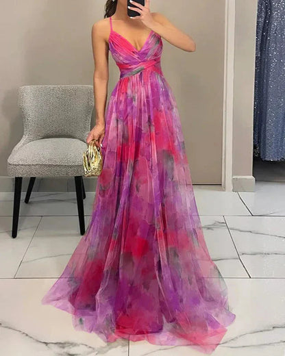 Gundisalva | Elegantes Maxikleid für Damen mit frühlingshaftem Blumenmuster