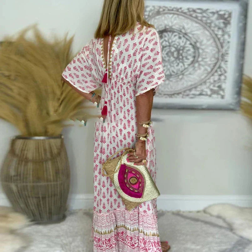 Nerisa | Robe maxi à imprimé et style bohème