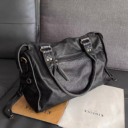 Raquel | Bolso Grande de Hombro con Bolsillos y Cremallera