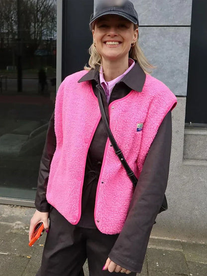 Martina | Chaleco de borreguito con cremallera y cuello alto