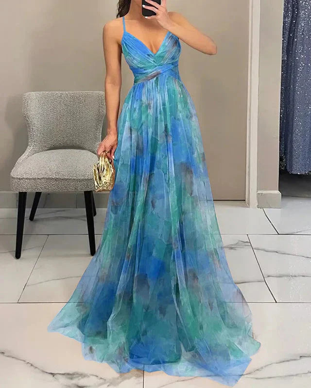 Gundisalva | Elegantes Maxikleid für Damen mit frühlingshaftem Blumenmuster