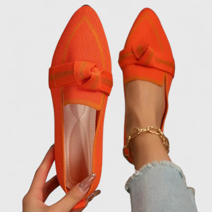 Lunara | Mocassins confortables pour femmes à bout pointu avec nœud | Modernes