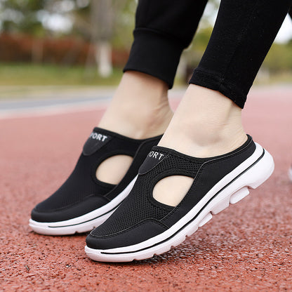 Alba | Zapatillas de casa ortopédicas con malla y suela gruesa