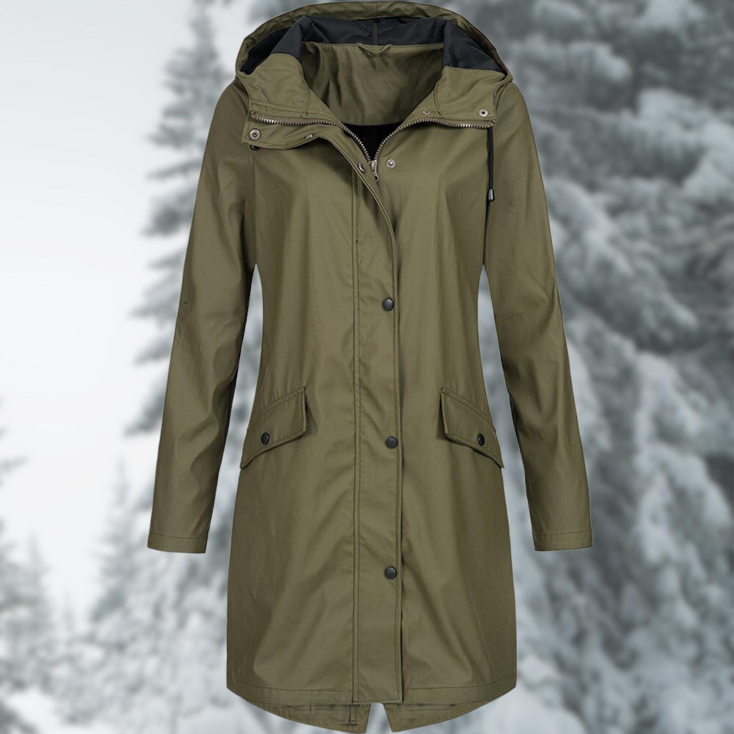 Esther | Wasserdichte Jacke mit Kapuze und Taschen  