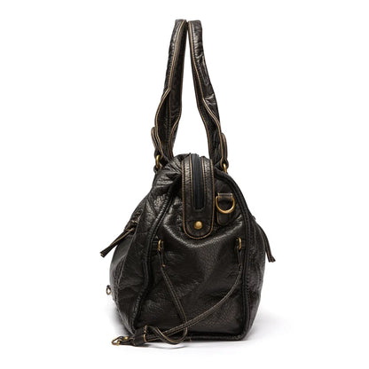 Raquel | Bolso Grande de Hombro con Bolsillos y Cremallera