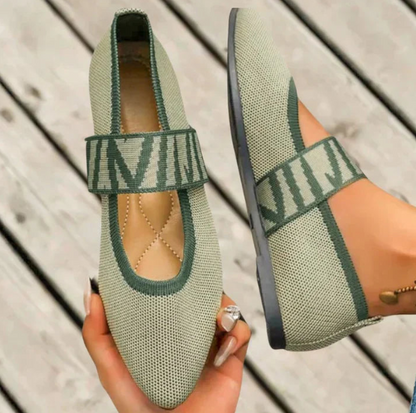 Rebeca | Ballerines à imprimé printanier pour femme avec bride