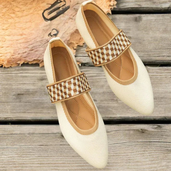 Rebeca | Ballerines à imprimé printanier pour femme avec bride