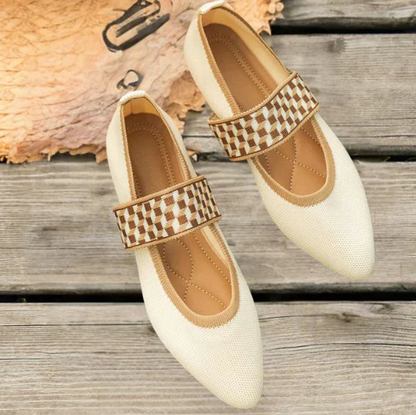 Rebeca | Ballerines à imprimé printanier pour femme avec bride