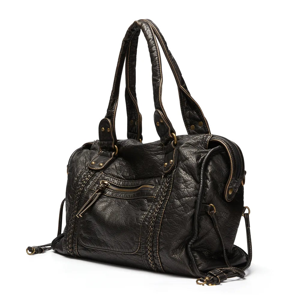 Raquel | Bolso Grande de Hombro con Bolsillos y Cremallera